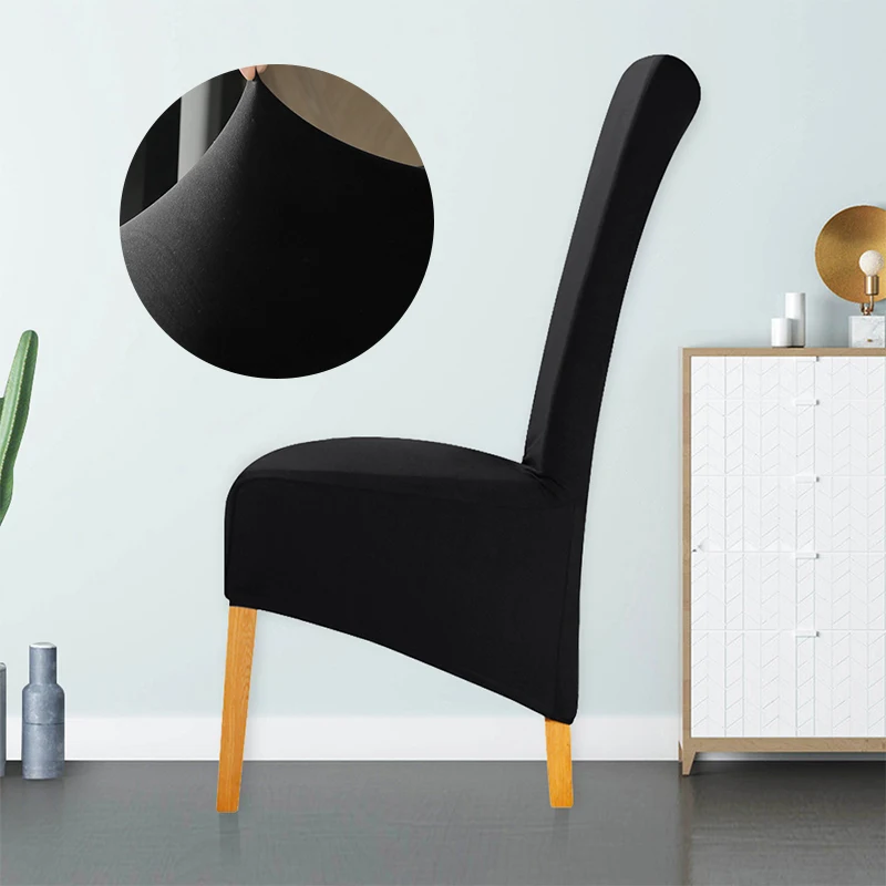 Spandex XL Size Chair Cover Stretch Seat Covers High Back Slipcovers Washable For Christmas Wedding Hotel Banquet Dining Room | Дом и сад