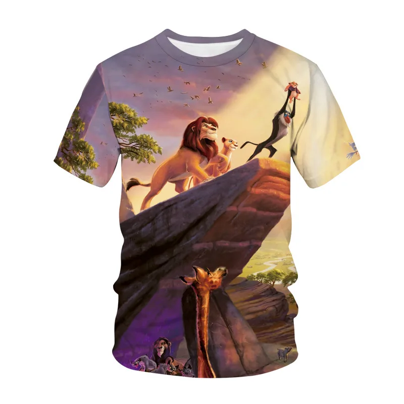 

Disney 2021 Lion King Simba T-shirt short sleeve 3D printed cartoon cute Harajuku T-shirt netflix aliexpress france funko pop
