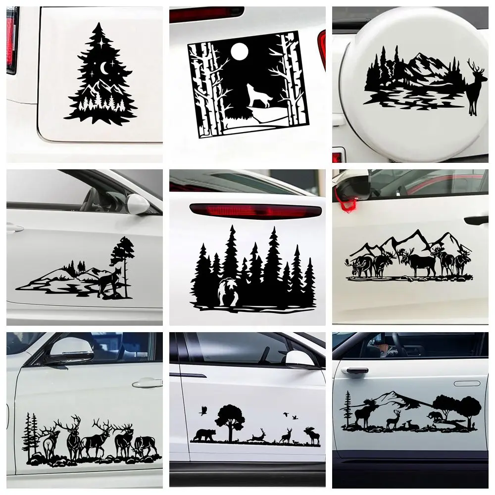 

Милые животные лес Авто наклейки на автомобиль вздох кузов Машины окно автомобильное украшение Стикеры и наклейки для стайлинга автомобил...