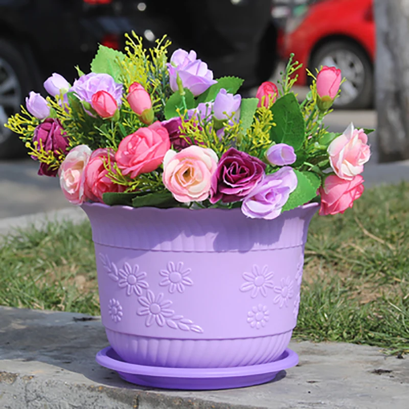 Волнистый кружевной цветочный горшок в форме лотоса большой керамический