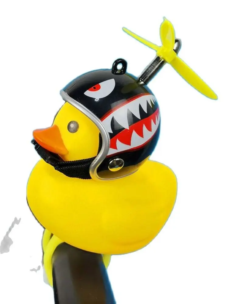 Duck For Motorcycle Rubber Mini Duckling Hanging Turbo  Motorbike On a Car Accessories Cute Ducks With Helmets Free Shipping