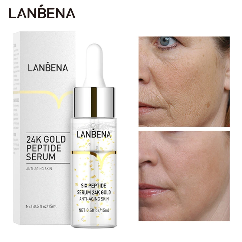 

LANBENA 24K Gold Face Serum Moisturizing Anti-aging Remove Wrinkle Facial Essence Fade Fine Lines Firming Shrink Pores Skin Care