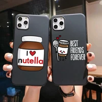 lovely food sushi blcak soft phone cases for iphone 12pro 11pro max 8 7 6s plus se xr xs max 12mini kawaii nutellas back cover