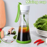 manual mixing bowl juice cup with pump handle for salad dressing and mixing oil blending oil manual mixing cup