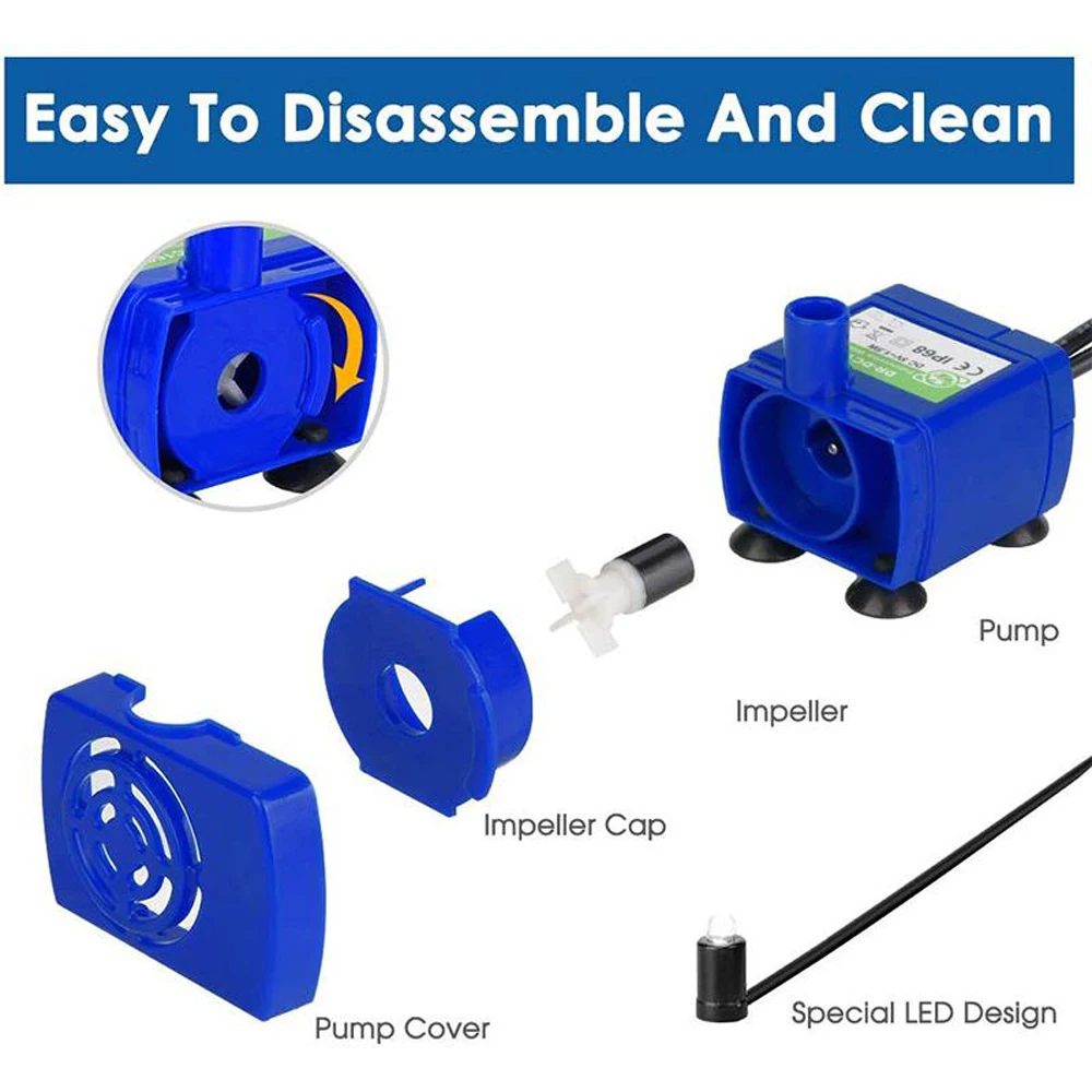 Кошка Собака Мини питьевой фонтан водный насос DC 5V Ультра тихий воды диспенсер