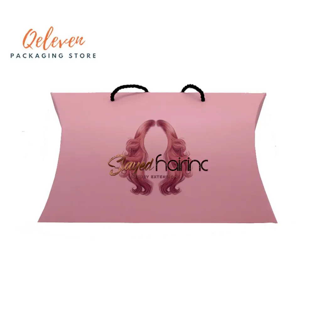 Набор для упаковки необработанных волос с логотипом на заказ атласные