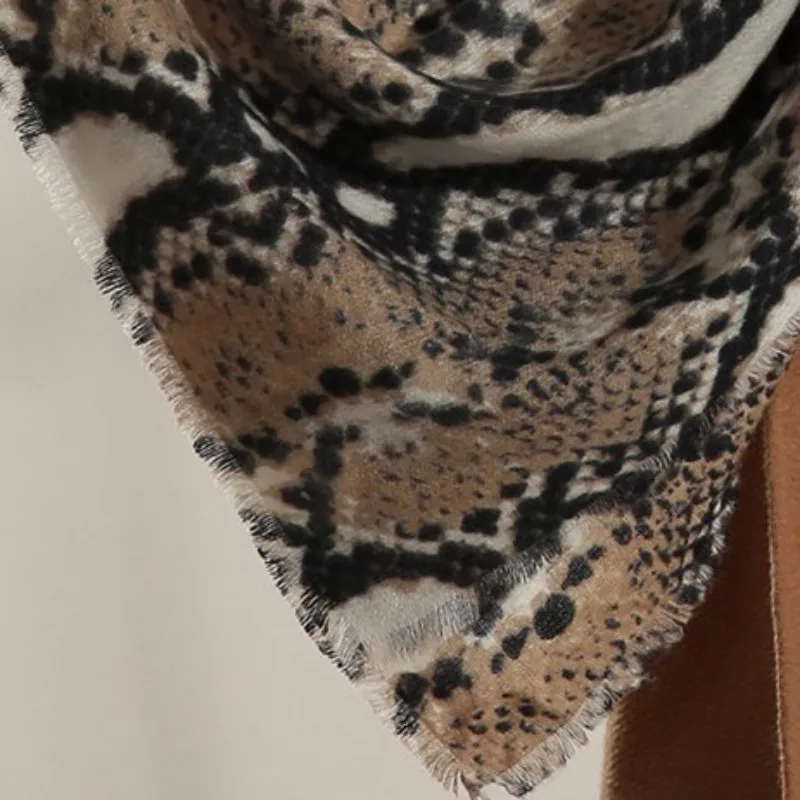 Зимний женский шарф со змеиным принтом пашмины Para Mujer Cachecol Feminino Inverno Szalik Damski шарфы