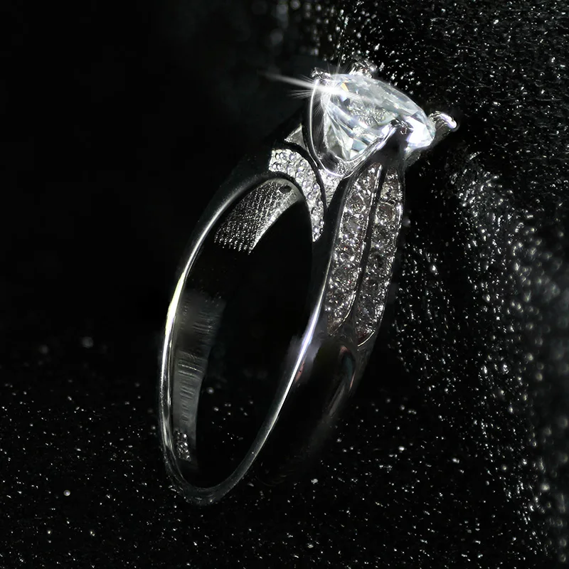 Оригинальный 925 стерлингового серебра обручальное кольцо для женщин кубического