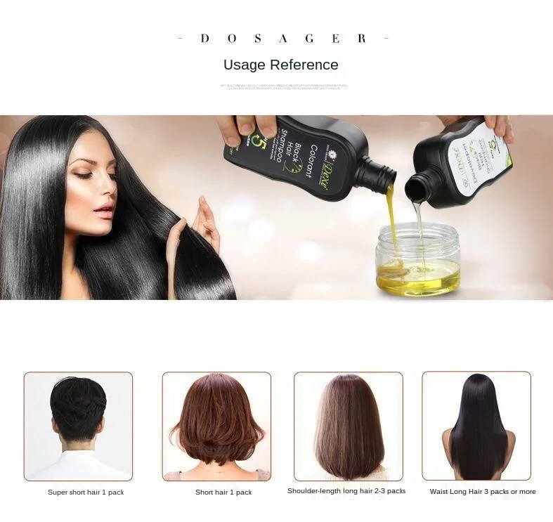 Dexe Black Hair color Shampoo 10 Mins Dye Into Herb Natural Faster Restore Colorant and Treatment | Красота и здоровье