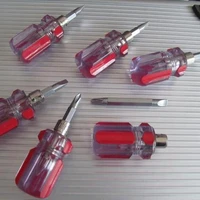 1pc 2 inch radish head dual purpose transparent mini color bar handle phillips screwdriver for diy repair tools