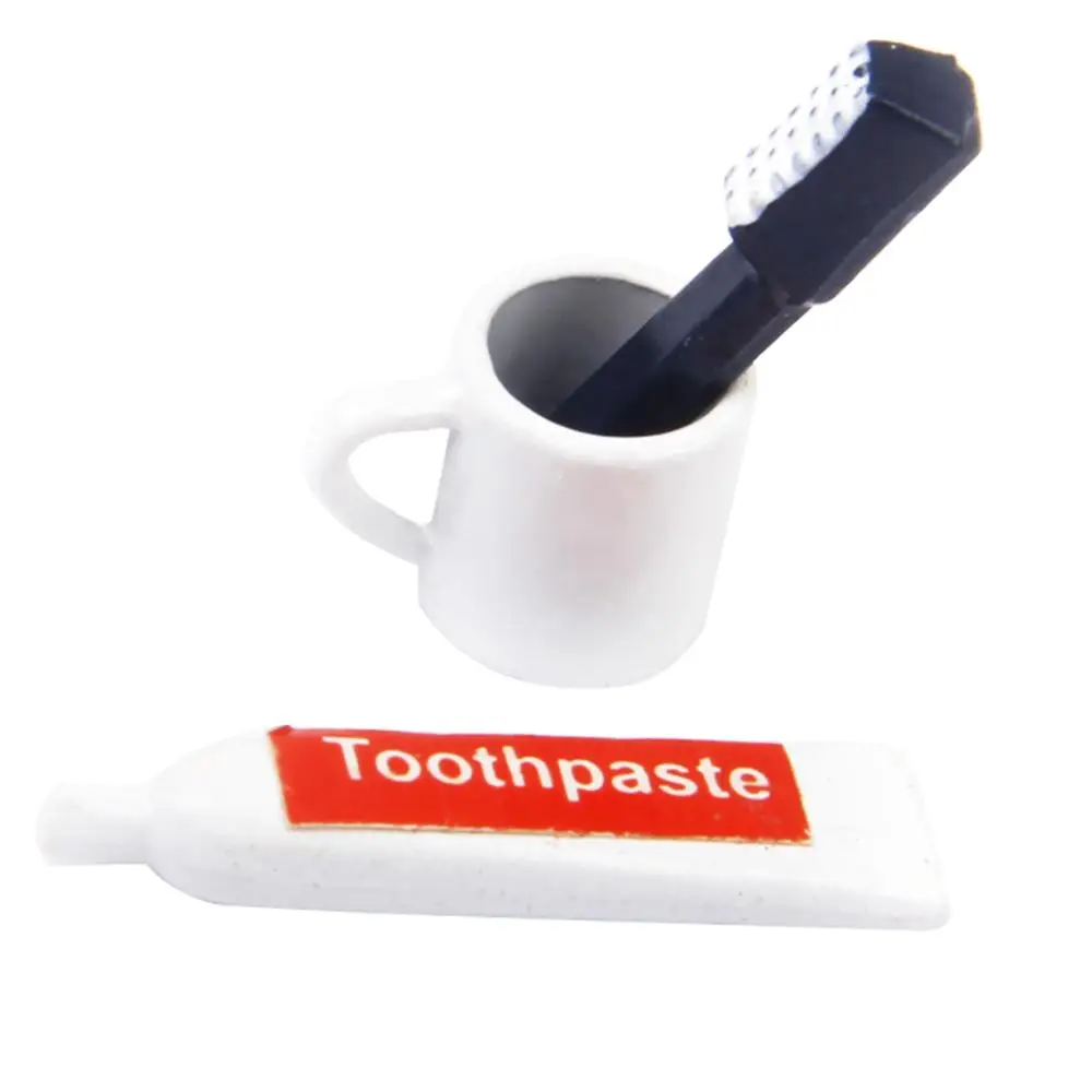 1:12 Dollhouse Miniature Accessories Bathroom Set Toothpaste Toothbrush Cup OD009 | Игрушки и хобби