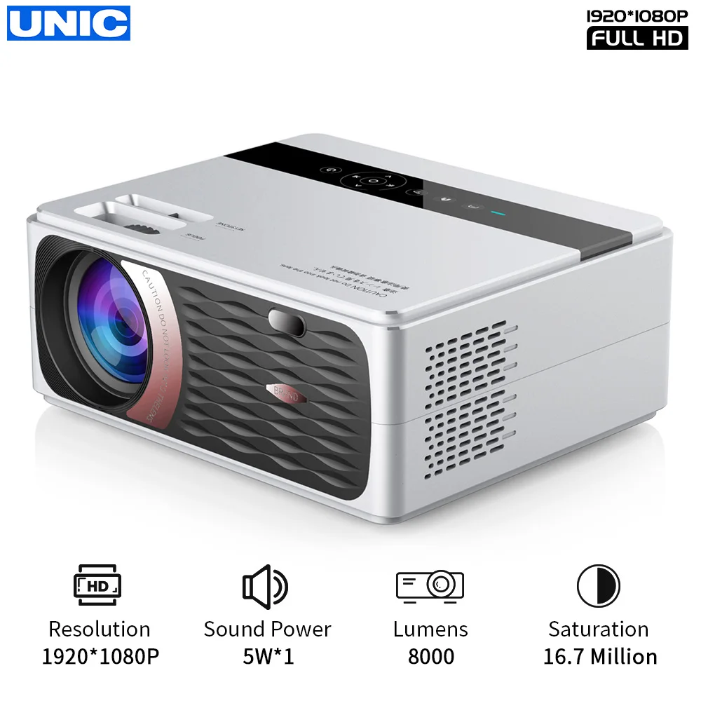 Новый UNIC CP600 1280x720P HD проектор HDMI basic/wifi Bluetooth lcd домашний кинотеатр кинопроектор для
