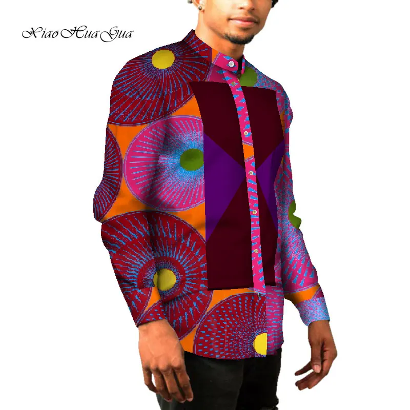 Африканская мужская одежда с длинным рукавом рубашка 6XL Slim Fit рубашки Дашики