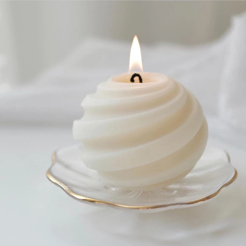

3D Spiral Planet Shape Ball Of Wool Candle Silicone Molds Cake Wax Soap Mould DIY Aromatherarpy Household Decoration Craft Tools