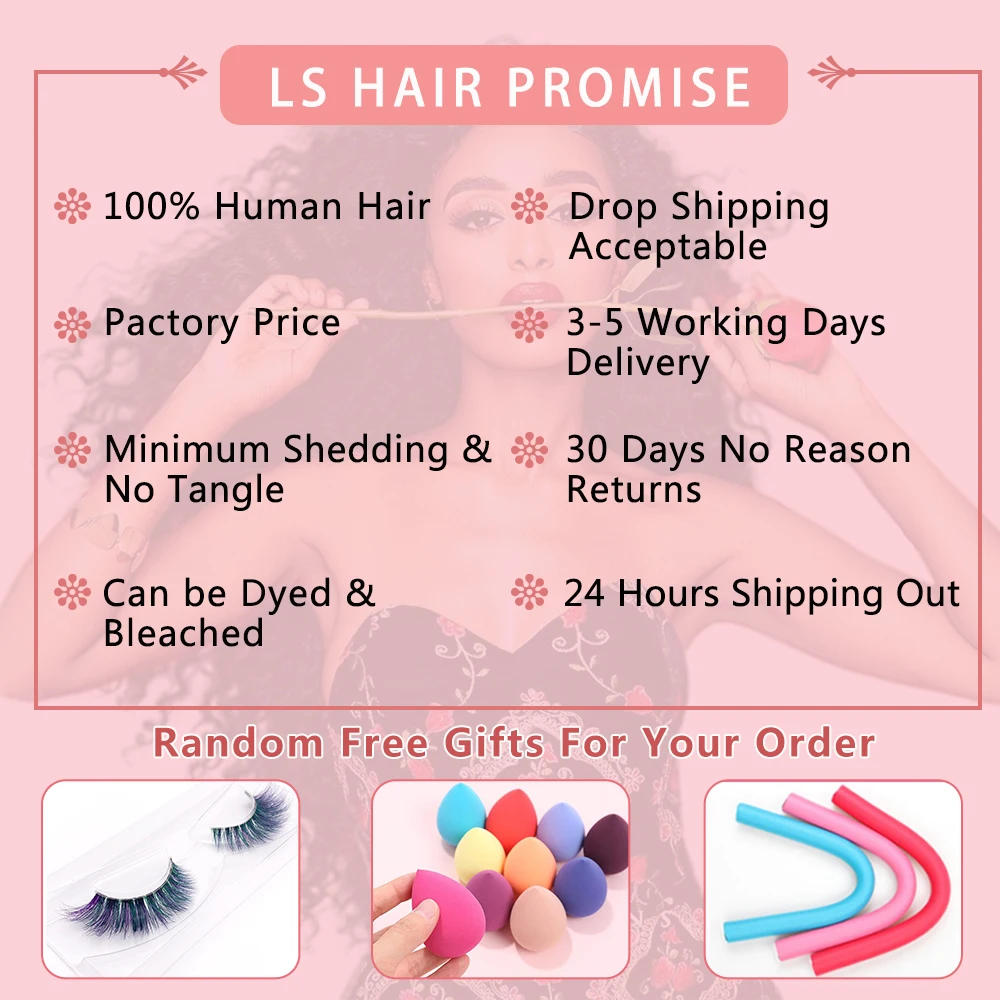 Kinky Curly Lace Frontal 13*4 Free Part Brazilian Hair Weave Human Closure Ear to Remy LS | Шиньоны и парики