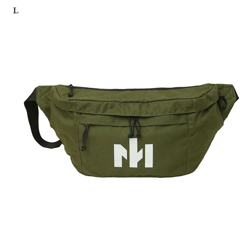 L Green Waist pack Женские карманные повседневные сумки на ремне, банановая сумка, сундук, материал холст, хип-хоп, сумка - Цвет: L Green Waist pack