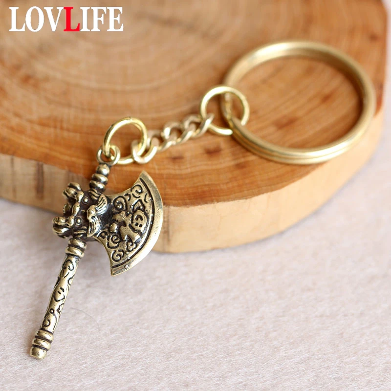 Креативная латунная подвеска в виде головы тигра стиле ретро автомобильные