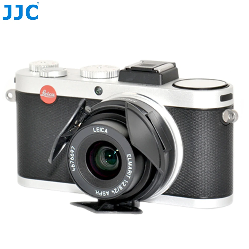 JJC Auto Lens Cap for LEICA X1/X2  Black Silver Self-Retaining Automatic Open Close Protector