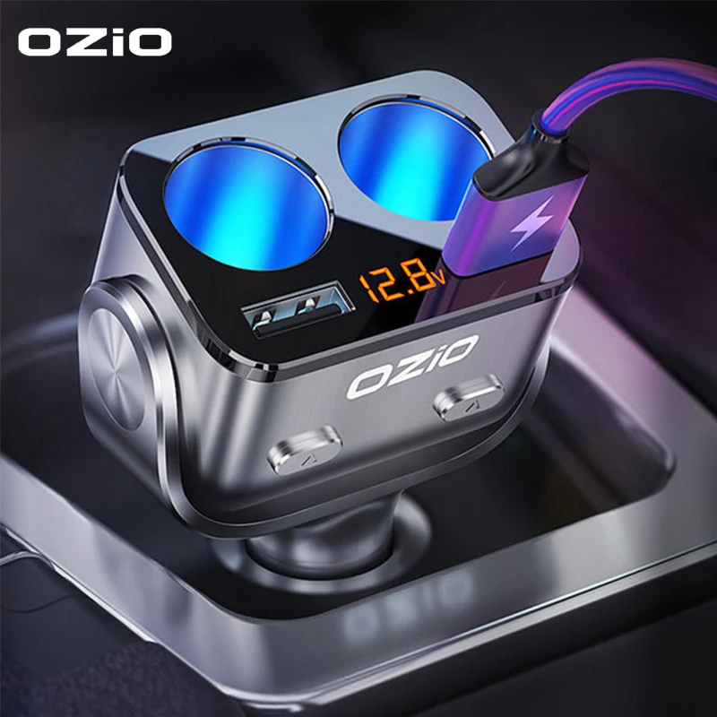 

Car Cigarette Lighter Socket Splitter Charger Dual USB QC 3.0 Quick Charge 12V Auto Cigarette Lighter Sockets Power Adapter Plug