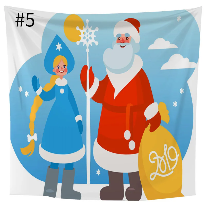 Santa Claus Tapestry Beautiful Snow Maiden Wall Hanging Tapestry High Quality 3D Coverlet Waterproof Tapestry Christmas Decor