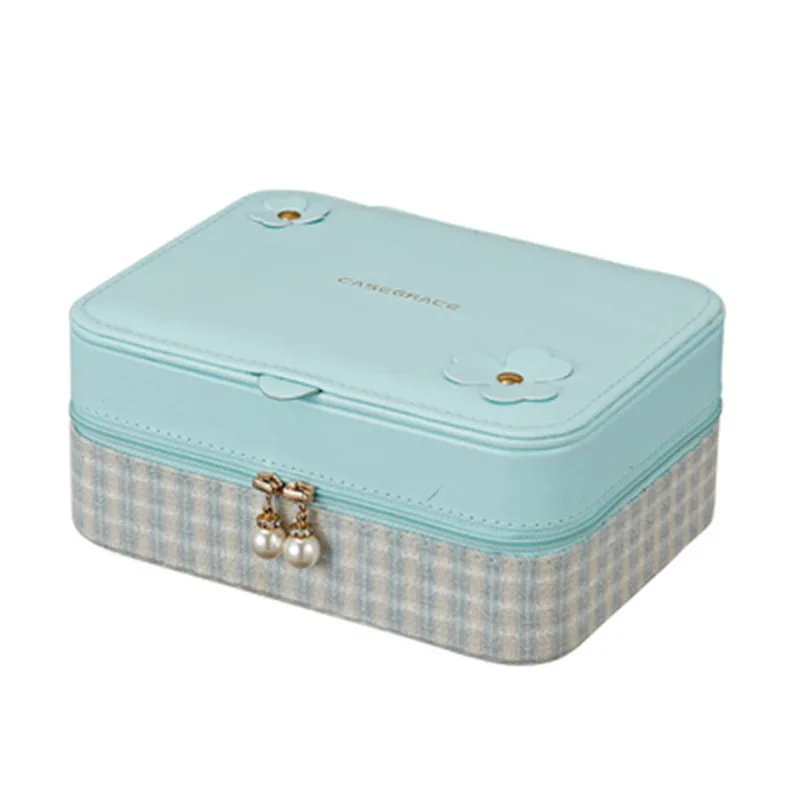 

candy color fashion women luxury jewelry box mini style leather Jewelry Storage Case for Home Travel girl gift 200807-07