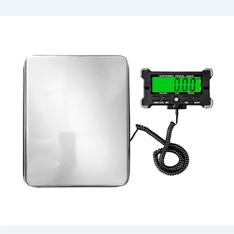 Portable 200KG Electronic Parcel Scale Stainless Steel Large Platform Digital LCD Weighing Balance For Postal Warehouse Express |