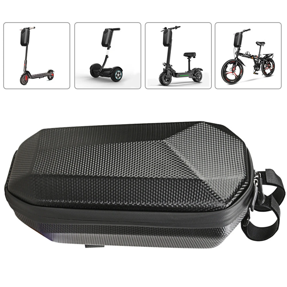 

Holder Handlebar Bag Pouch Cycling Riding Black Hard shell Mesh pockets