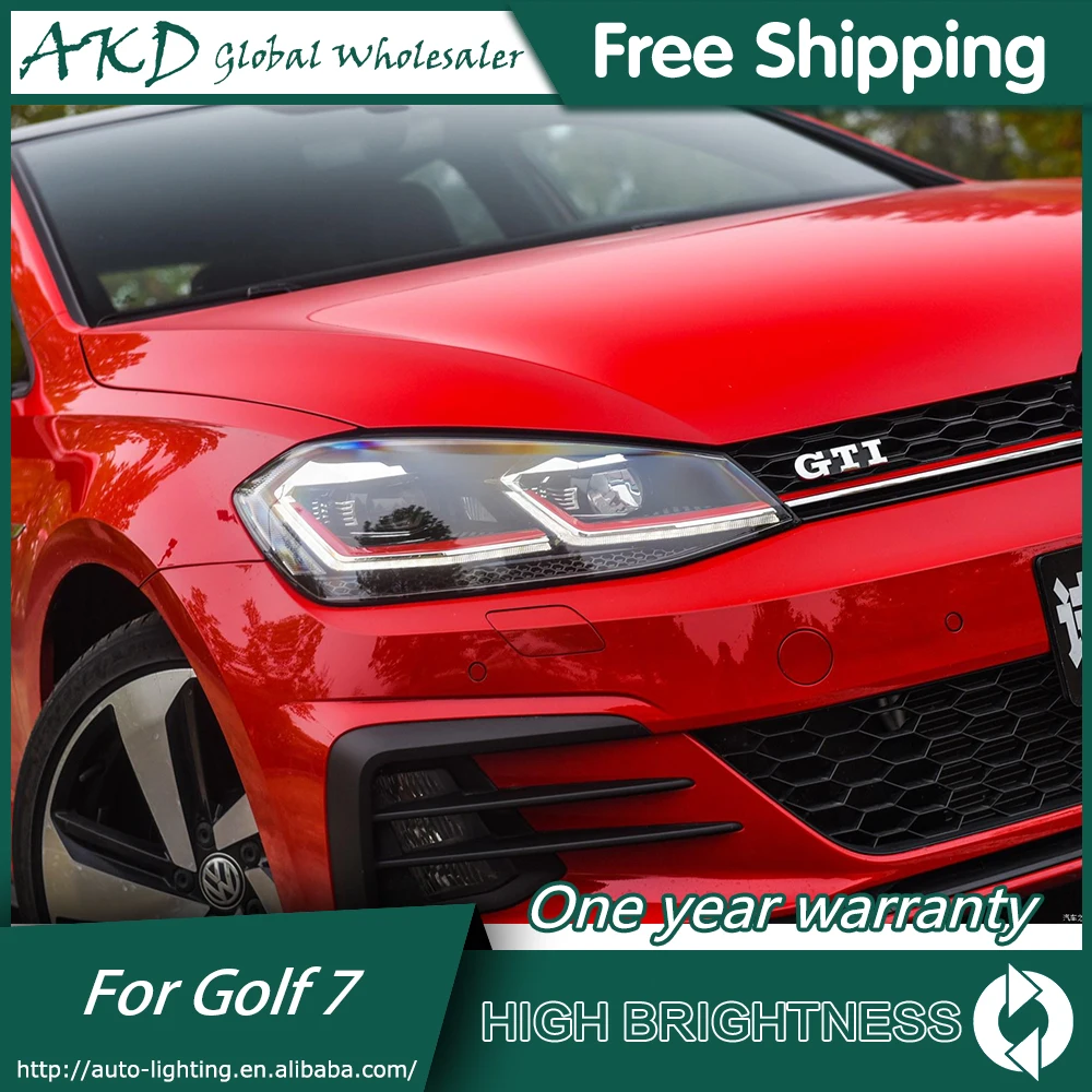 AKD автомобильный Стайлинг для VW Golf 7 MK7 светодиодный налобный фонарь Golf7.5 R LINE Design DRL Hid Dynamic Signal Head Lamp Bi Xenon Beam аксессуары