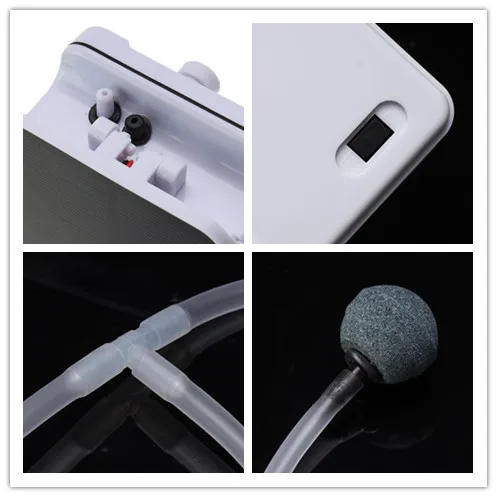 Мощный воздушный насос кислородный для аквариума портативные на солнечных