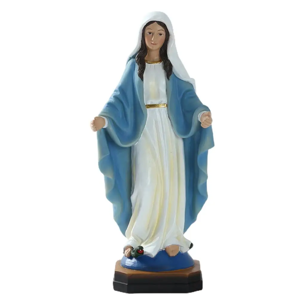 

1 шт. католический Статуя Девы Марии из Loudes Скульптура религиозные свадебный подарок на Рождество настольный декор украшения