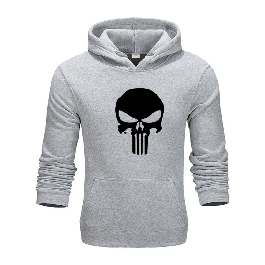 Черный череп белая толстовка фиолетовые толстовки мужские уличные для отдыха