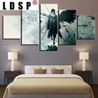 LDSP абстрактные картины 5 шт. на холсте плакаты принты аниме очаровательный диван Настенные картины Домашний Декор Гостиная