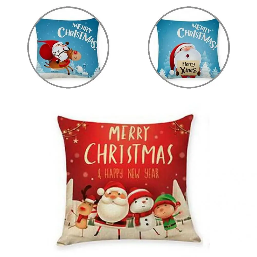 

Популярный чехол для подушки, противоусадочная моющаяся квадратная декоративная наволочка для подушки в виде Санты