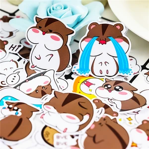 Наклейки 40 шт креативные милые самодельные наклейки для скрапбукинга хомякадекоративные наклейкисамодельные фотоальбомы водонепроницаемые