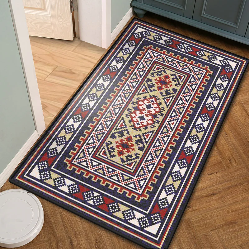 

New Chinese Door Mat Anti Slip Carpet Living Room Bedroom Bathroom Door Mat Turkish Persian Printing Mat Home Rug