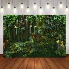 Фон для фотосъемки Mehofond с изображением весеннего леса джунглей зеленых тропических листьев детского душа джунглей летней вечеринки