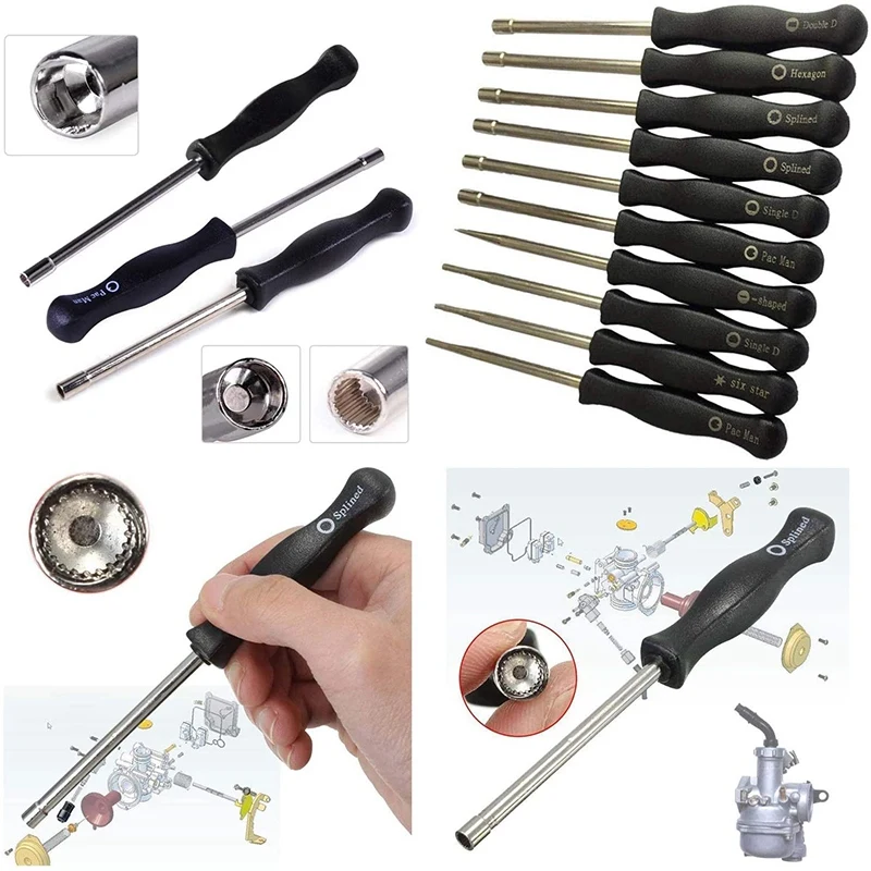 Carburetor Adjusting Tools For 2 Cycle Small Engine Husqvarna Chainsaw Weed Eater Troy Bilt Etc With Bag Brush | Инструменты