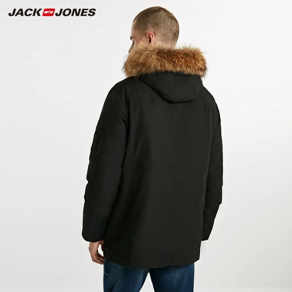JackJones мужской зимний длинный пуховик с капюшоном уличная зимняя куртка мужское