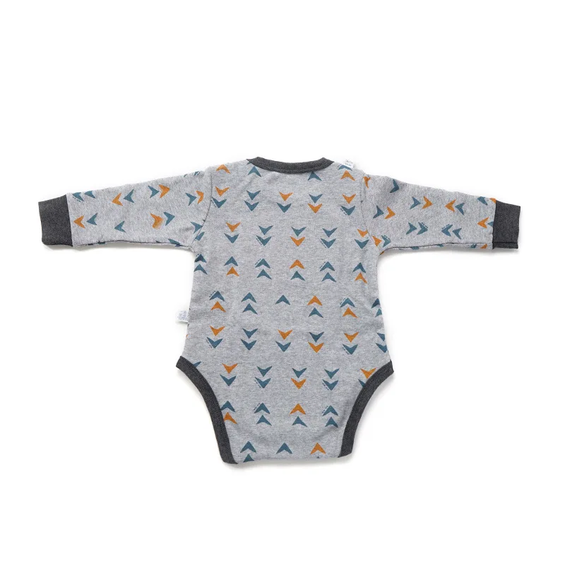 2019 Baby Boy Clothes Long Sleeve Triangle Printed Babies Bodysuit Pure Cotton Newborn Clothing 3-24 Months Infant | Детская одежда и