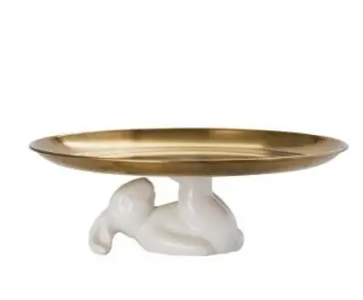 

rabbit cute plate ceramic plates golden cakes trays serving trays decorative luxury dessert tray Jewelry cosmetics storage tray