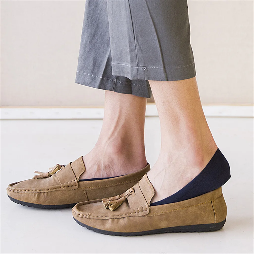 

1 Pair Men's Socks Summer 360 Degree Silicone Non-slip Invisible Male Boat Socks Cotton Japanese Shallow Mouth Socks Meias