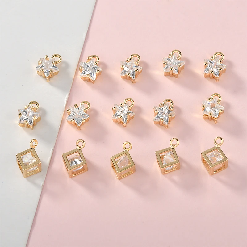 Медное покрытие 18k Настоящее золото стерео квадратный двойной журавль