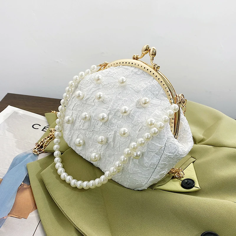 

с доставкой Fashion Buckets Bag Women Designer Wide Handle Handbags Design PU Leather Crossbody Shoulder Bags Pearl bag