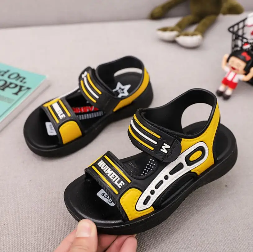 Новинка летние детские сандалии для мальчиков пляжная обувь на плоской подошве