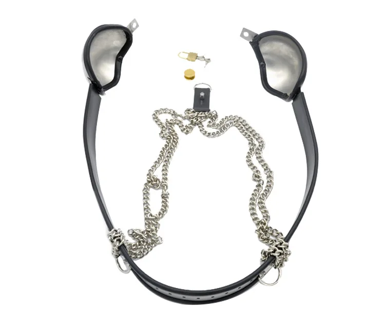 Бюстгальтер из нержавеющей стали ремень верности фетиш косплей игры БДСМ