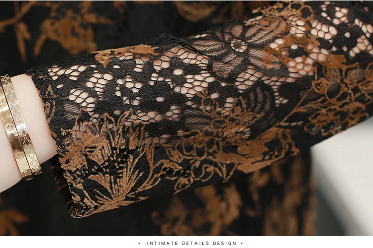 

Women's New Long-sleeved Lace Bottoming Shirt Long Section Korean Mother's Slim Wild Shirt 2020 New Spring Autumn L417