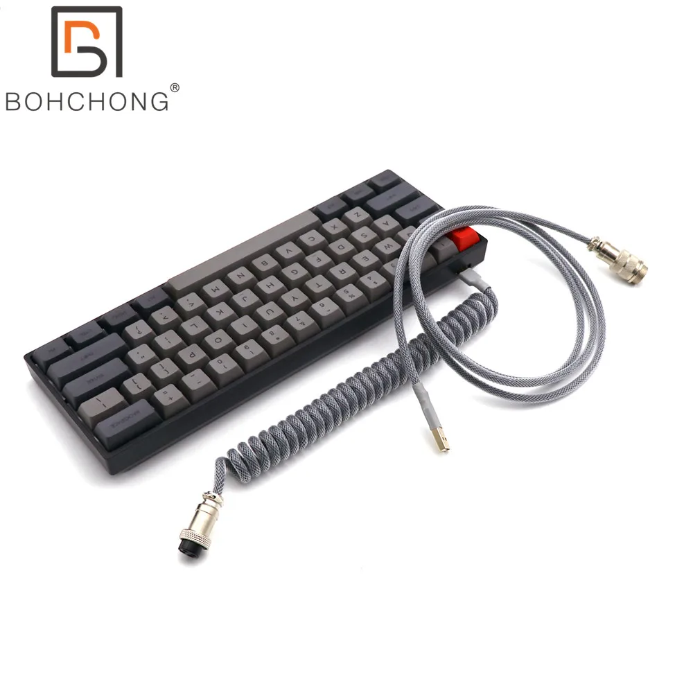 SK61 механическая клавиатура и USB Спиральный кабель NKRO Gateron оптический
