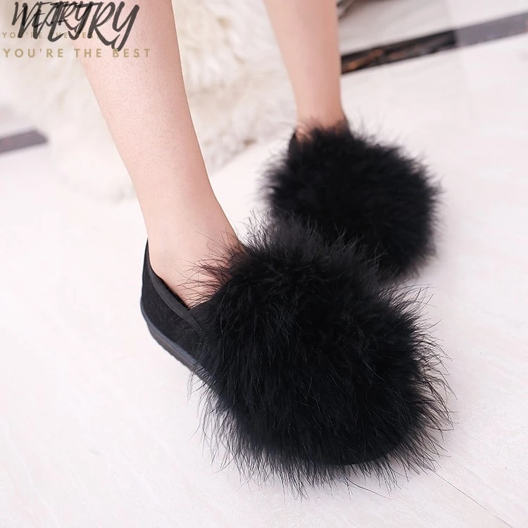 

Лидер продаж 2020, женские туфли на плоской подошве, домашние пушистые слайдеры из лисьего меха, комфортные пушистые летние туфли на плоской п...