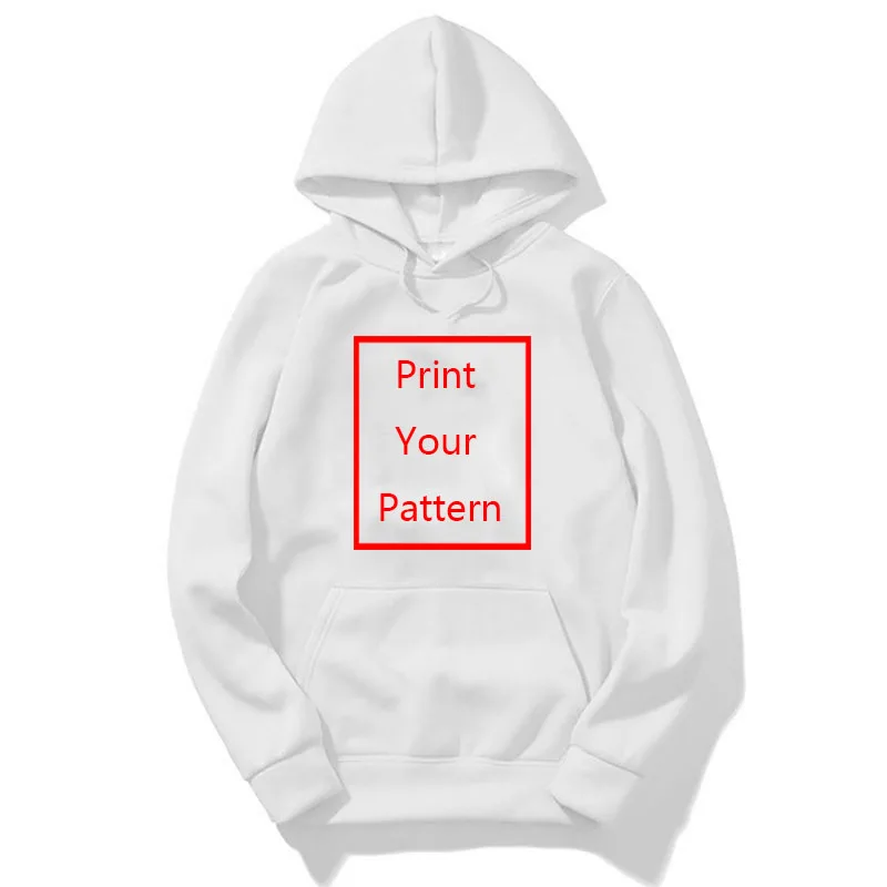 Print Your Pattern Hoodie Long Sleeve Street Hooded Sweatshirt for Adult Children