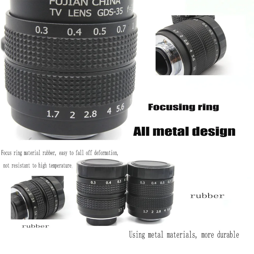CCTV 35 мм f1.7 объектив с образное крепление для объектива Sony NEX 5 3 7 5C C3 NEX|Объективы